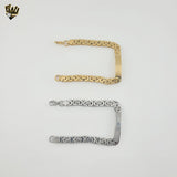 (4-4219) Stainless Steel - 9mm Jesus Prayer Link Bracelet - 9"