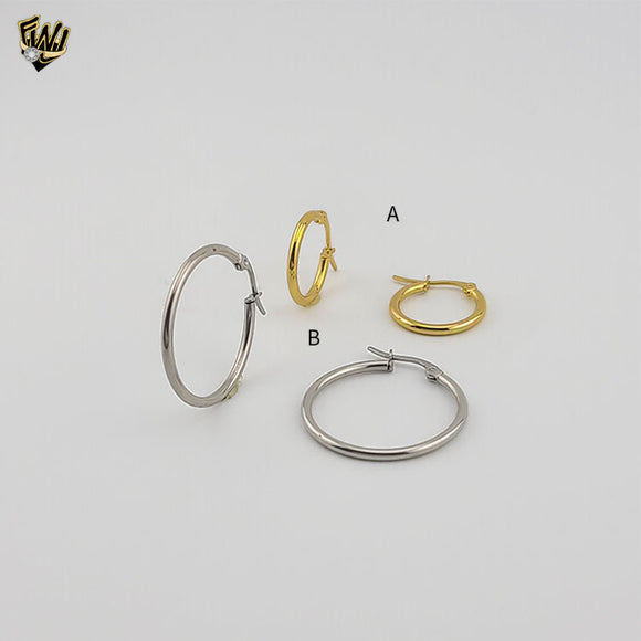 (4-2160) Stainless Steel - Classic Plain Hoops.