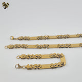 (4-7123) Stainless Steel - Cross Link Men Set - 24".