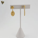 (4-2146) Stainless Steel - Dangling Queen Elizabeth Earrings.