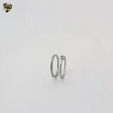 (4-0072) Stainless Steel - Wedding Zircon Ring.