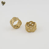 (4-0003) Stainless Steel- Entwined Chunky Ring.