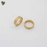 (4-0074-1) Stainless Steel - Zircon Band Ring.