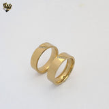 (4-0074-1) Stainless Steel - Zircon Band Ring.