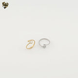 (4-0003-1) Stainless Steel - Heart Adjustable Ring.