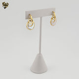 (4-2226) Stainless Steel - Mother of Pearl Long Earrings.