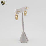 (4-2226) Stainless Steel - Mother of Pearl Long Earrings.