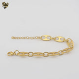 (4-4094) Stainless Steel - Open Marine Link Bracelet - 7"