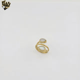 (4-0014-4) Stainless Steel - Nacre Spiral Shape Ring.