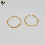 (4-2179) Stainless Steel - Plain Medium Hoops.