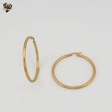 (4-2179) Stainless Steel - Plain Medium Hoops.