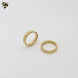 (4-0074) Stainless Steel - Simple Zircon Ring.