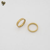 (4-0074) Stainless Steel - Simple Zircon Ring.