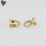(4-0058) Stainless Steel - Star Silhouette Bypass Ring.