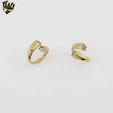 (4-0058) Stainless Steel - Star Silhouette Bypass Ring.