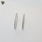 (4-2128) Stainless Steel -Thin Twisted Hoops.