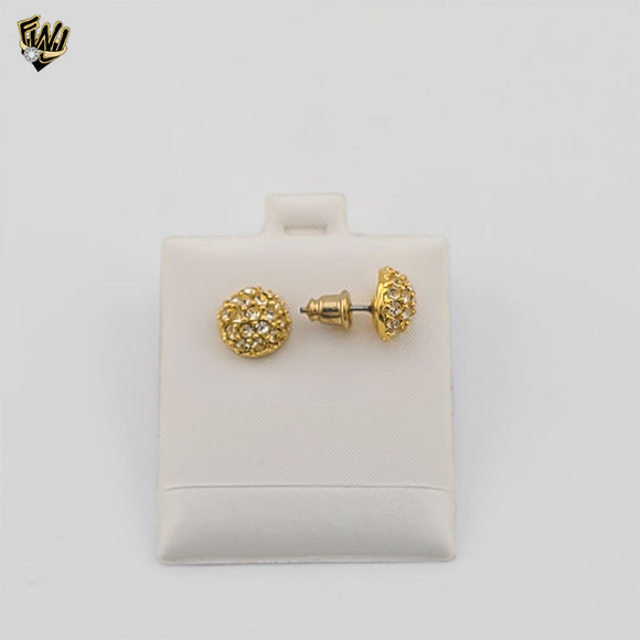 (4-2168-2) Stainless Steel - Zircon Balls Studs Earrings.