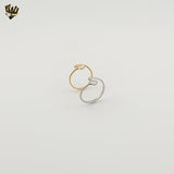 (4-0003-1) Stainless Steel - Heart Adjustable Ring.