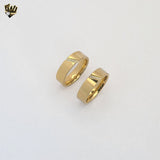 (4-0074-1) Stainless Steel - Zircon Band Ring.