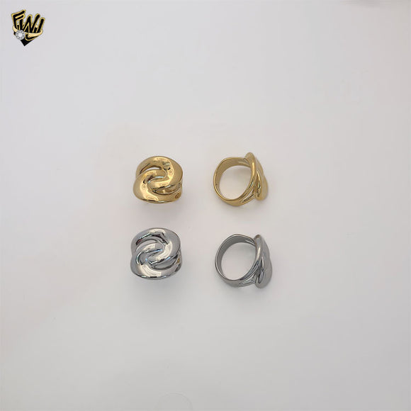 (4-0017) Stainless Steel - Linked Chunky Ring.