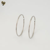 (4-2179-1) Stainless Steel - Plain Medium Hoops.