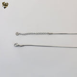 (4-7027) Stainless Steel - Two Tones Heart Necklace.