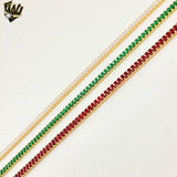 (1-6389) Laminado Oro - Conjunto Link Zircon y Perla - BGF