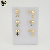 (1-1198-2) Laminado de oro - Pendientes colgantes multicolores - BGF