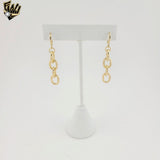 (1-1241-10) Gold Laminate - Dangle Link Earrings - BGF