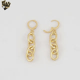 (1-1241-10) Gold Laminate - Dangle Link Earrings - BGF