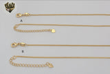 (1-6195-2) Laminado de oro - Collar con dijes de eslabones curb - BGF