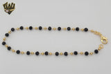 (1-0076) Gold Laminate - 4.5mm Beads and Balls Anklet - BGF