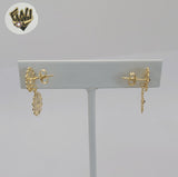 (1-1208-4) Gold Laminate - Daysi Rose Earrings - BGF