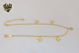 (1-0152-1) Gold Laminate - 1.8mm Link Turtles Anklet - 10” - BGF