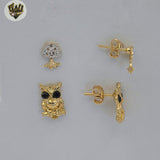 (1-1150-2) Gold Laminate Earrings - BGF