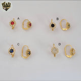 (1-1165) Laminado de Oro - Aretes de Flores - BGO