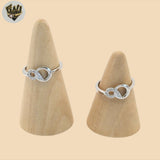 (2-5085-1) 925 Sterling Silver - Zircon Forever Linked Ring