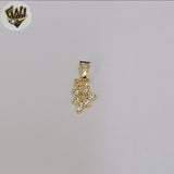 (1-2172) Gold Laminate - Tiny Zircon Grape Pendant - BGF