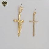 (1-2301-3) Gold Laminate Cross Pendants - BGF