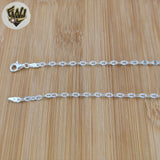 (2-2807) 925 Sterling Silver - 3mm Alternative Link Chain.