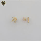 (1-1233-5) Gold Laminate -  Stud Earrings - BGF