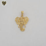 (1-2418) Gold Laminate Elephant Pendant - BGF