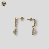 (4-2225-1) Stainless Steel - Dangling Earrings.