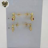 (1-1197-8) Pendientes de cereza laminados en oro - BGO