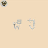 (2-3169-1) Pendientes de plata de ley 925 con circonitas. 