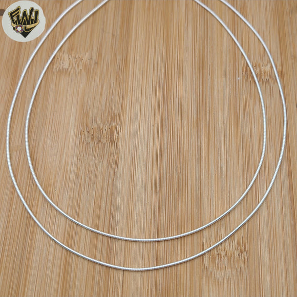(2-66045) 925 Sterling Silver - 1.5mm Omega Necklaces.