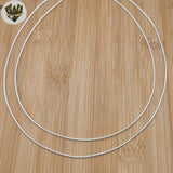 (2-66045) 925 Sterling Silver - 1.5mm Omega Necklaces.