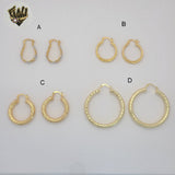 (1-2712) Gold Laminate Hoops - BGO