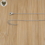 (2-66116-1) 925 Sterling Silver - Craved Drop Necklace.