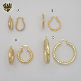 (1-2712) Gold Laminate Hoops - BGO